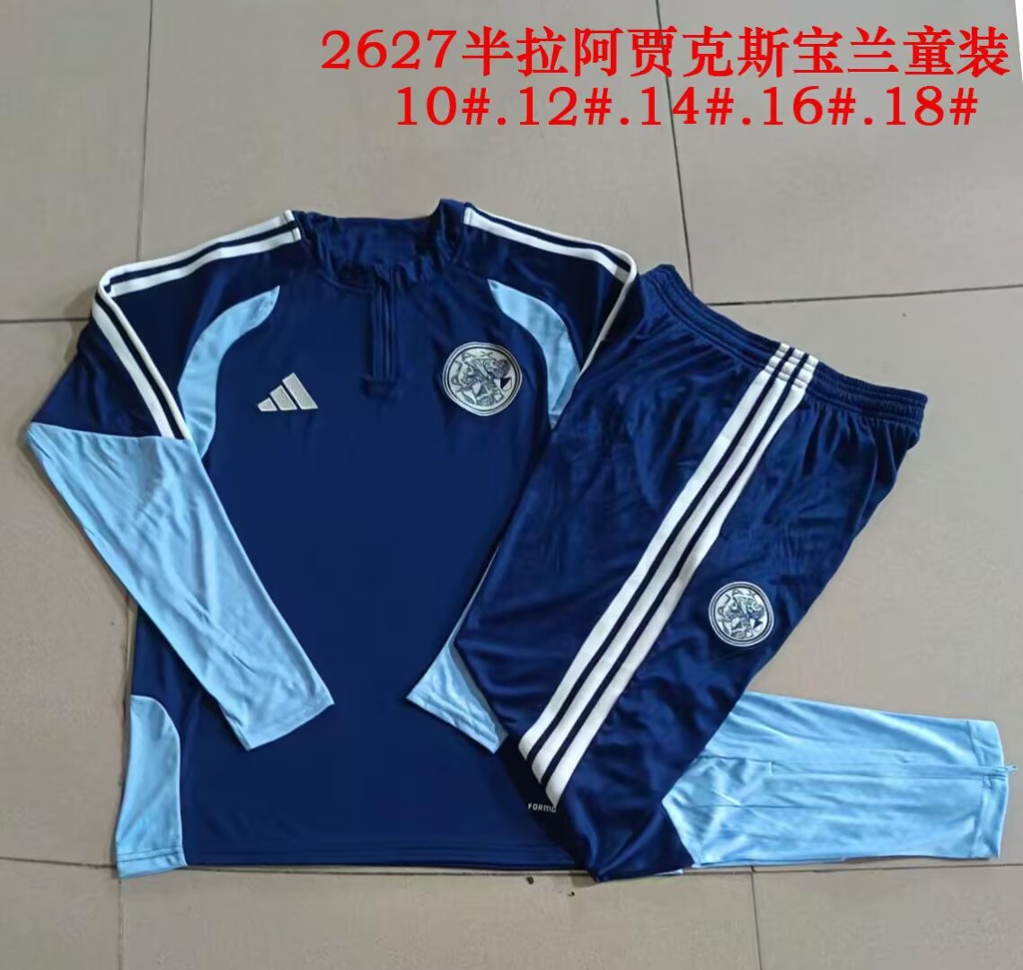 Kids Ajax 26/27 Tracksuit - Dark Blue/Blue
